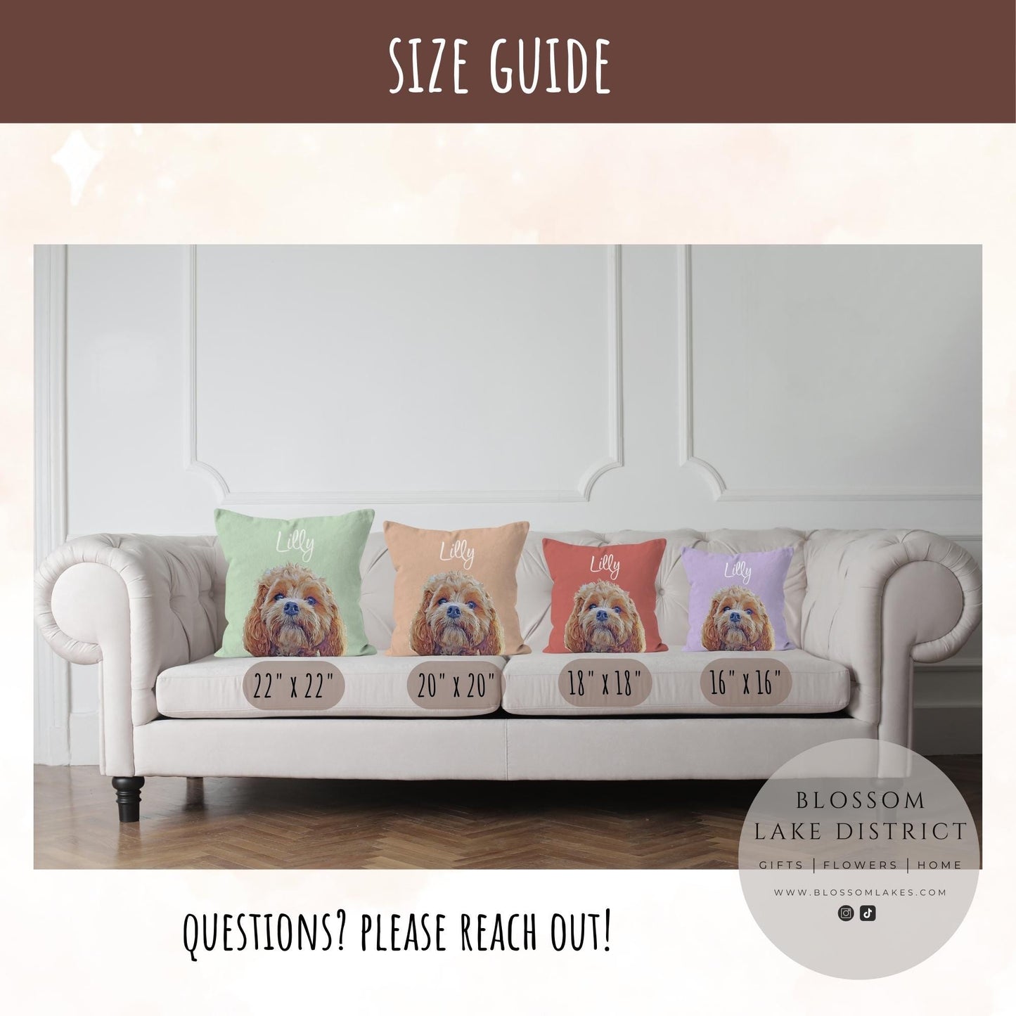 Custom Pet Pillow Using Pet Photo & Name