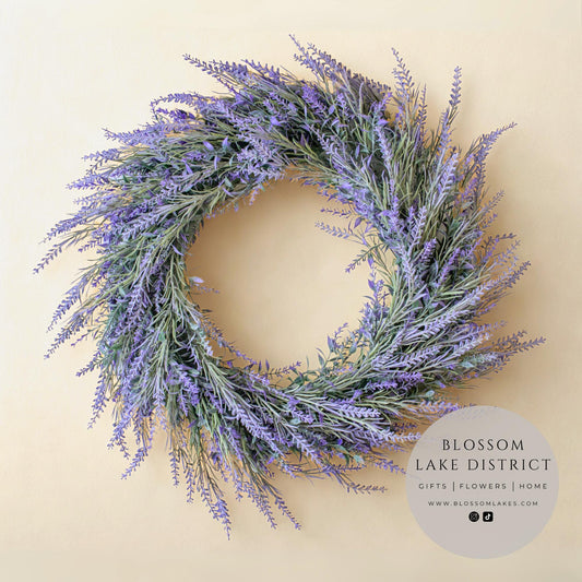 Lavender Door Wreath - Artificial