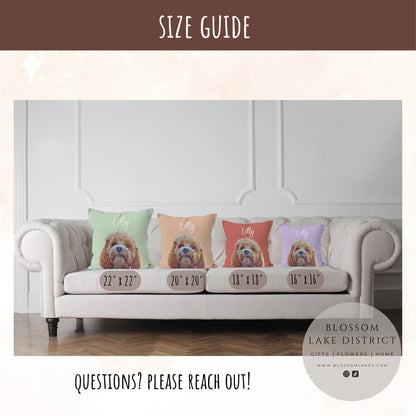 Custom Pet Pillow Using Pet Photo & Name