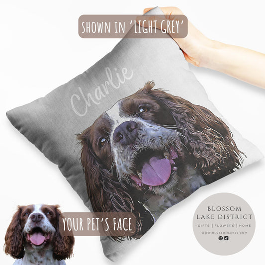 Custom Pet Pillow Using Pet Photo & Name