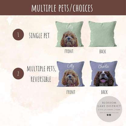 Custom Pet Pillow Using Pet Photo & Name
