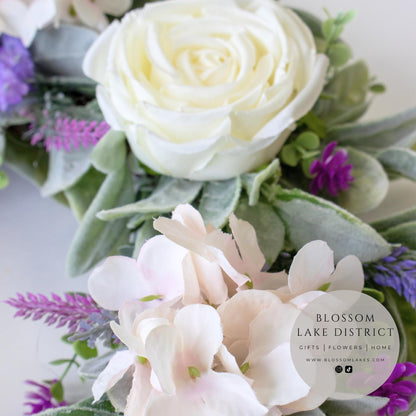 Rose & Hydrangea Artificial Wreath