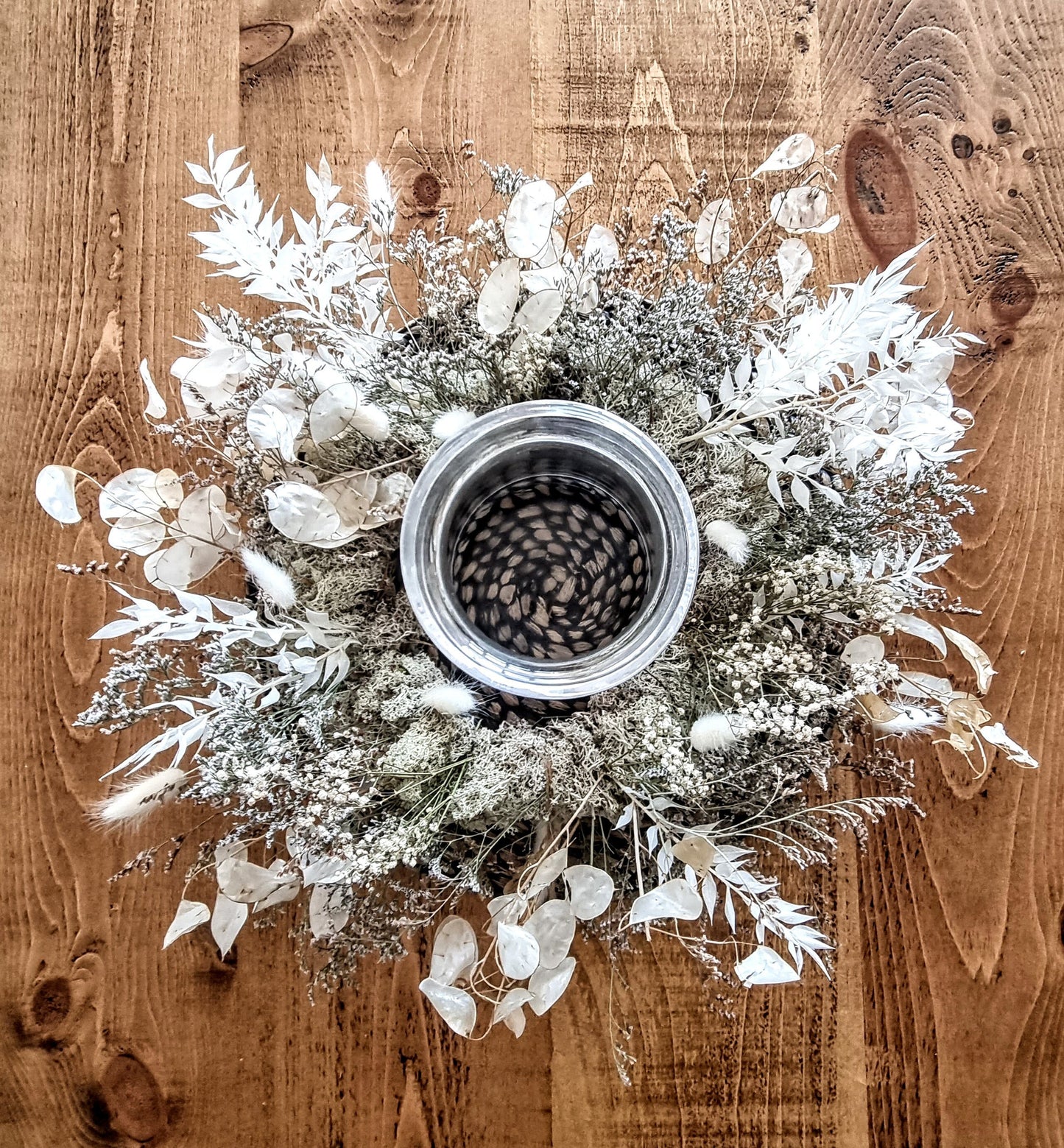 Winter Dried Everlasting Flower Wreath