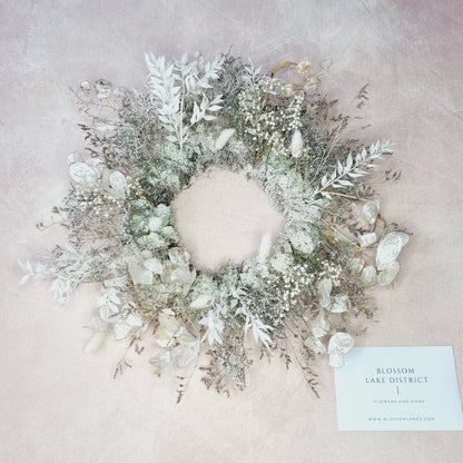 Winter Dried Everlasting Flower Wreath